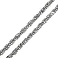 Stainless Steel Chain Jewelry, French Rope Chain, original color, 6mm 