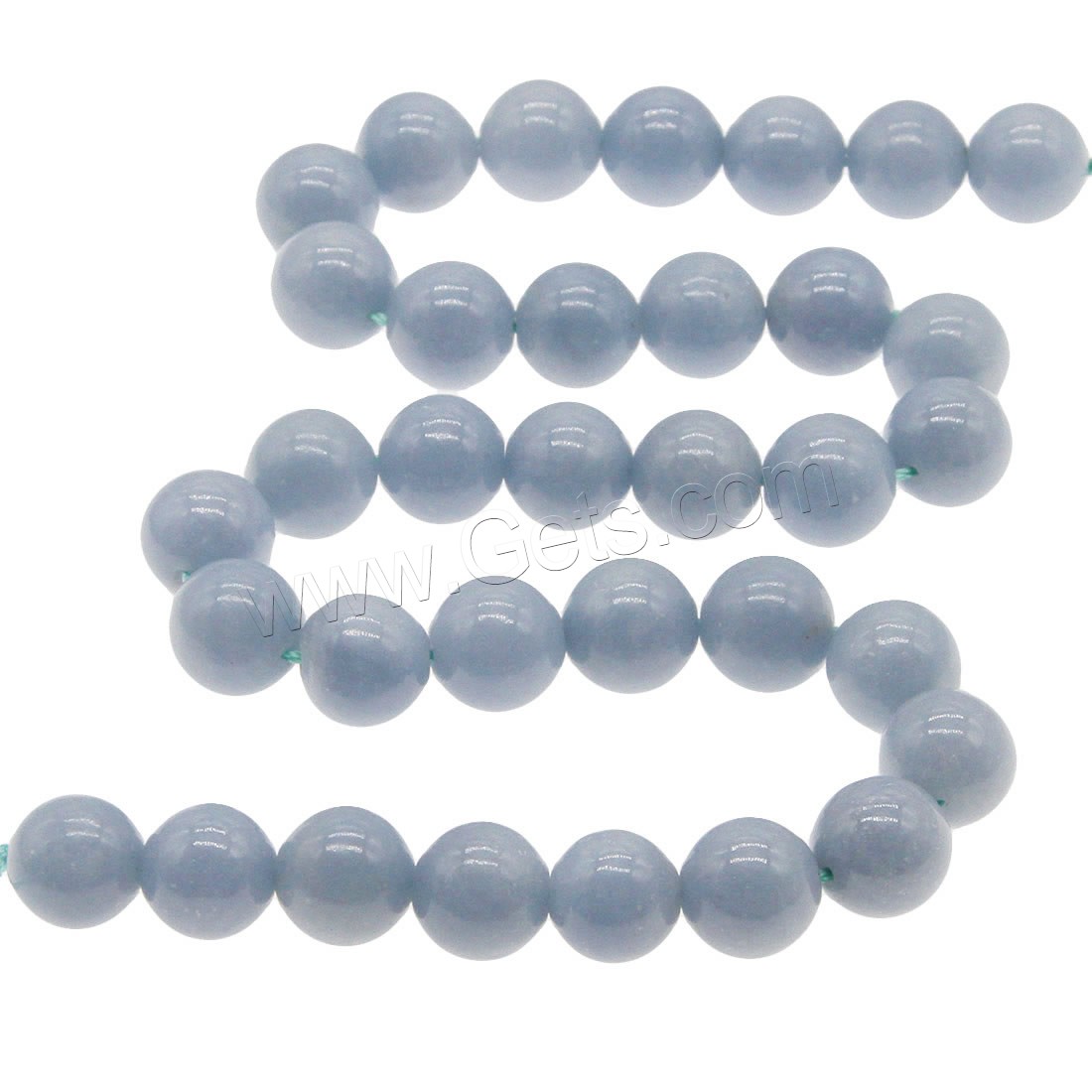 Angelite Beads, Round, different size for choice, blue, Hole:Approx 1mm, Length:Approx 14.9 Inch, Sold By Strand