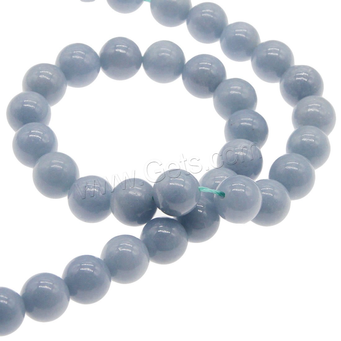 Angelite Beads, Round, different size for choice, blue, Hole:Approx 1mm, Length:Approx 14.9 Inch, Sold By Strand
