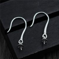 Sterling Silver Hook Earwire, 925 Sterling Silver, platinum plated, DIY, 10mm, 0.9mm, 0.7mm 
