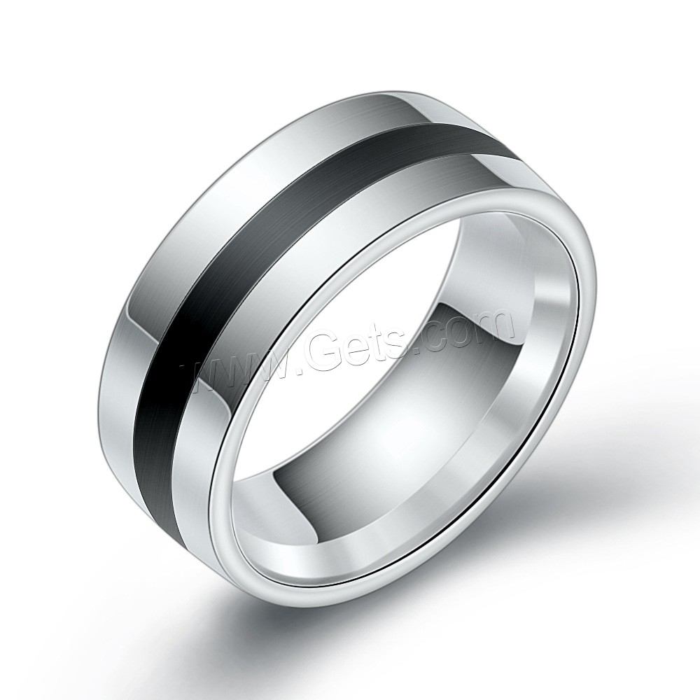 Stainless Steel Finger Ring, epoxy gel, Unisex & different size for choice, more colors for choice, 7.8mm, Sold By PC