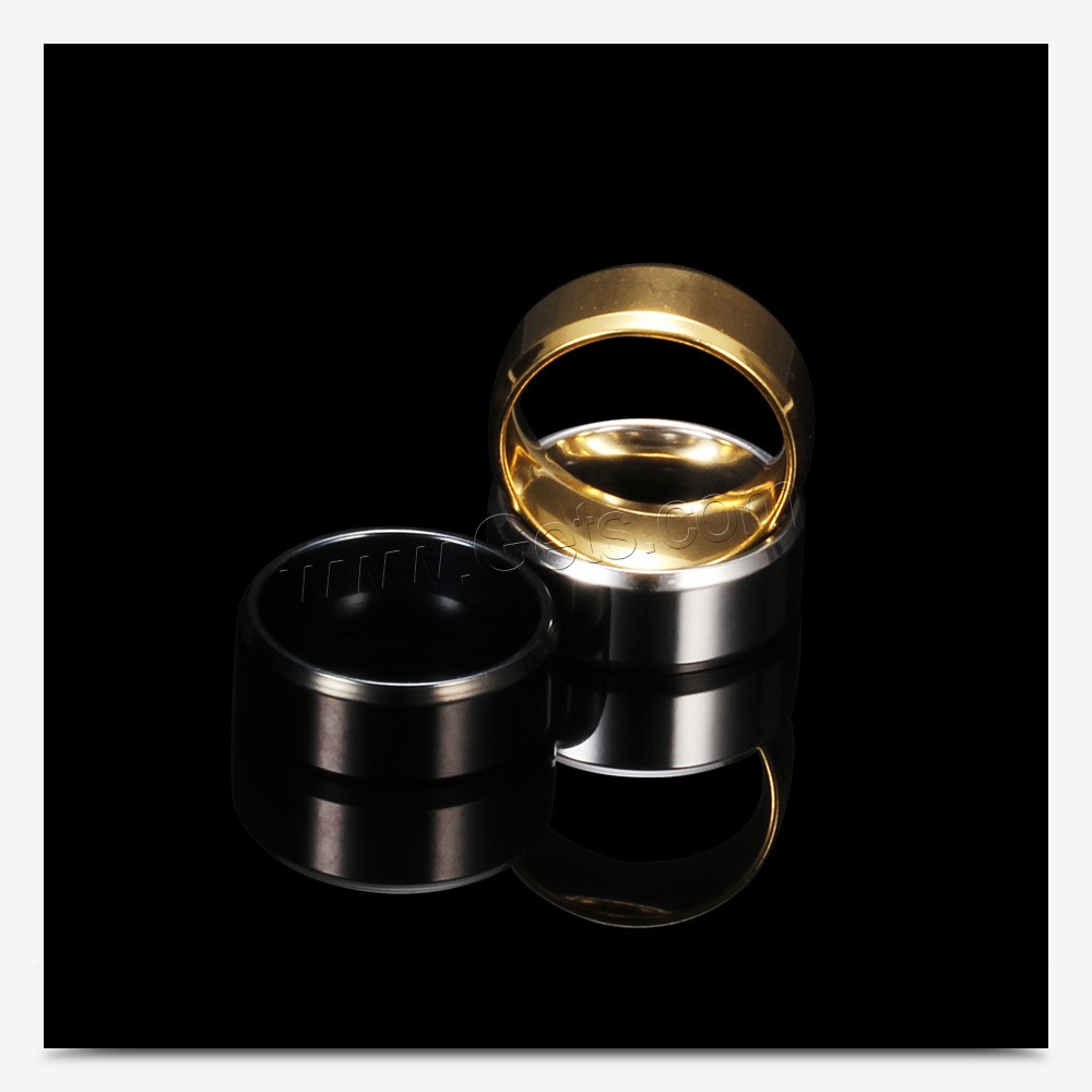 Partículas de acero anillo, chapado, diverso tamaño para la opción & para hombre, más colores para la opción, 8mm, 2PCs/Grupo, Vendido por Grupo