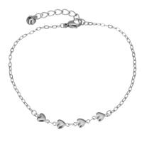 Stainless Steel Chain Bracelets, with 1.5Inch extender chain, oval chain & for woman, original color 2mm Approx 8.5 Inch 