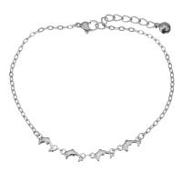 Stainless Steel Chain Bracelets, with 1.5Inch extender chain, oval chain & for woman, original color 2mm Approx 9 Inch 