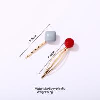 Hair Slide, Zinc Alloy, with Plastic, plated, fashion jewelry & for woman 