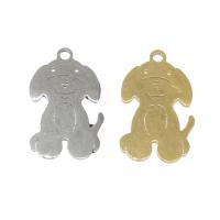 Stainless Steel Animal Pendants, Dog, plated Approx 1mm 