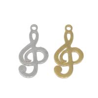 Stainless Steel Musical Instrument and Note Pendant, Music Note, plated Approx 1mm 