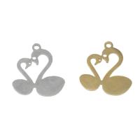 Stainless Steel Animal Pendants, Swan, plated Approx 1mm 
