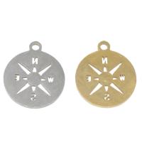 Stainless Steel Pendants, Compass, plated Approx 1mm 