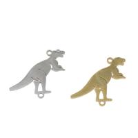 Stainless Steel Charm Connector, Dinosaur, plated, 1/1 loop Approx 1mm 