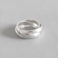 Стерлингового серебра кольцо, 925 пробы, ювелирные изделия моды & разный размер для выбора & Женский, 4mm, размер:5-9, продается PC
