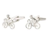 Brass Cufflinks, Cyclist, silver color plated, fashion jewelry & Unisex, 5-10mm 