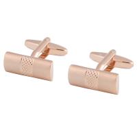 Brass Cufflinks, rose gold color plated, fashion jewelry & brushed & for man, 5-10mm 