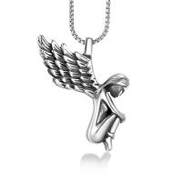 Titanium Steel Pendants, Angel, polished, fashion jewelry & DIY & Unisex 