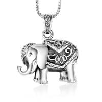 Titanium Steel Pendants, Elephant, polished, fashion jewelry & DIY & Unisex 