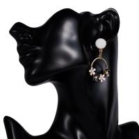 Plastic Pearl Zinc Alloy Earring, with Plastic Pearl & enamel, plated, fashion jewelry & for woman 