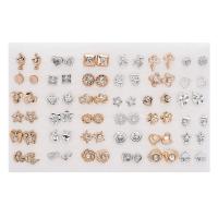 Resin Stud Earring & for woman & with rhinestone, 5-20mm 