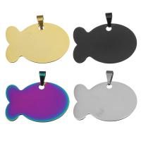 Stainless Steel Animal Pendants, Fish, plated, fashion jewelry Approx 