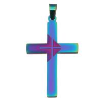 Нержавеющая сталь крест подвески, нержавеющая сталь, Kресты, ювелирные изделия моды, разноцветный отверстие:Приблизительно продается PC