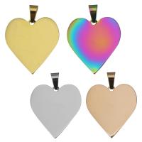 pendentifs de cœur en inox , acier inoxydable, coeur, Placage, bijoux de mode, plus de couleurs à choisir Environ Vendu par PC