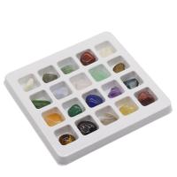 pierre gemme Spécimen de minéraux, avec boîte de papier, mélangé, 12-16mm îte, Vendu par boîte[