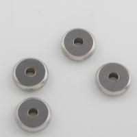 Stainless Steel Spacer Bead, Flat Round, brushed, original color, 8*2mm Approx 2mm 