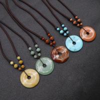 Gemstone Necklaces, with Nylon Cord & for woman, 39mm Approx 28.3 Inch 