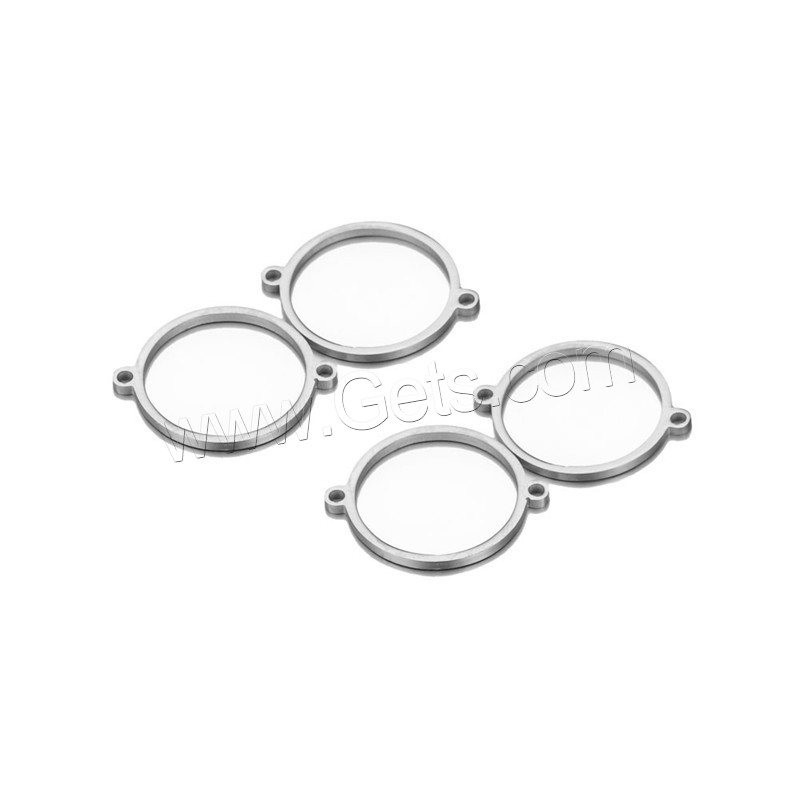 Stainless Steel Charm Connector, Donut, plated, different size for choice & 1/1 loop, more colors for choice, Hole:Approx 1.5mm, 50PCs/Bag, Sold By Bag