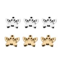 Stainless Steel Animal Pendants, Butterfly, plated, hollow Approx 1.2mm 