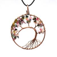 Natural Stone Necklace, with Brass, plated, fashion jewelry & for woman Approx 19.68 Inch 