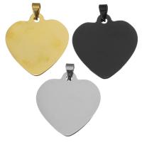 pendentifs de cœur en inox , acier inoxydable, coeur, Placage, bijoux de mode, plus de couleurs à choisir Environ Vendu par PC