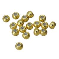 Weinlese Messing Perlen, Hohe Qualität überzogen und verblassen nie, Goldfarbe, 4x3x4mm, Bohrung:ca. 0.5mm, verkauft von PC