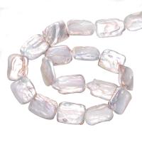 Baroque Cultured Freshwater Pearl Beads, Rectangle, natural, white, 15-22mm Approx 0.8mm Approx 15 Inch 
