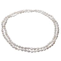 Freshwater Pearl Sweater Chain Necklace, Rice, natural, for woman 10-15mm Approx 62 Inch 