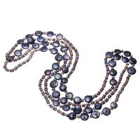 Freshwater Pearl Sweater Chain Necklace, for woman, mixed colors, 5-12mm Approx 64 Inch 