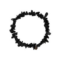 Bracelets Agate Noir, agate noire, bijoux de mode & pour femme, noire Environ 6.2 pouce, Vendu par brin