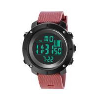 Мужская наручные часы, Искусственная кожа, с ABS-пластик & нержавеющая сталь, китайское движение, 30M водонепроницаемый & блестящий в ночи, розовый, 55*52mm, длина:Приблизительно 10.4 дюймовый, продается PC