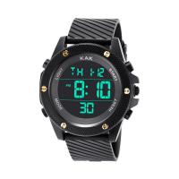 Unisex Wrist Watch, PU Leather, with ABS Plastic & Stainless Steel, Chinese movement, Life water resistant & luminated, black, 54*50mm Approx 10.2 Inch 