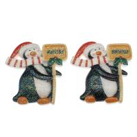 Cabochon résine animale, pingouin, multicolore Vendu par sac
