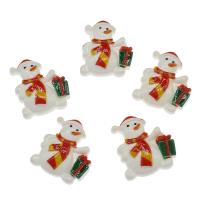 Resin Cabochon, Snowman, Christmas jewelry 