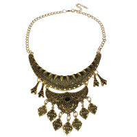 Resin Zinc Alloy Necklace, with Resin, with 7cm extender chain, antique gold color plated, twist oval chain & for woman, black Approx 12.21 Inch 