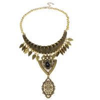 Resin Zinc Alloy Necklace, with Resin, with 7cm extender chain, antique gold color plated, twist oval chain & for woman, black Approx 10.63 Inch 