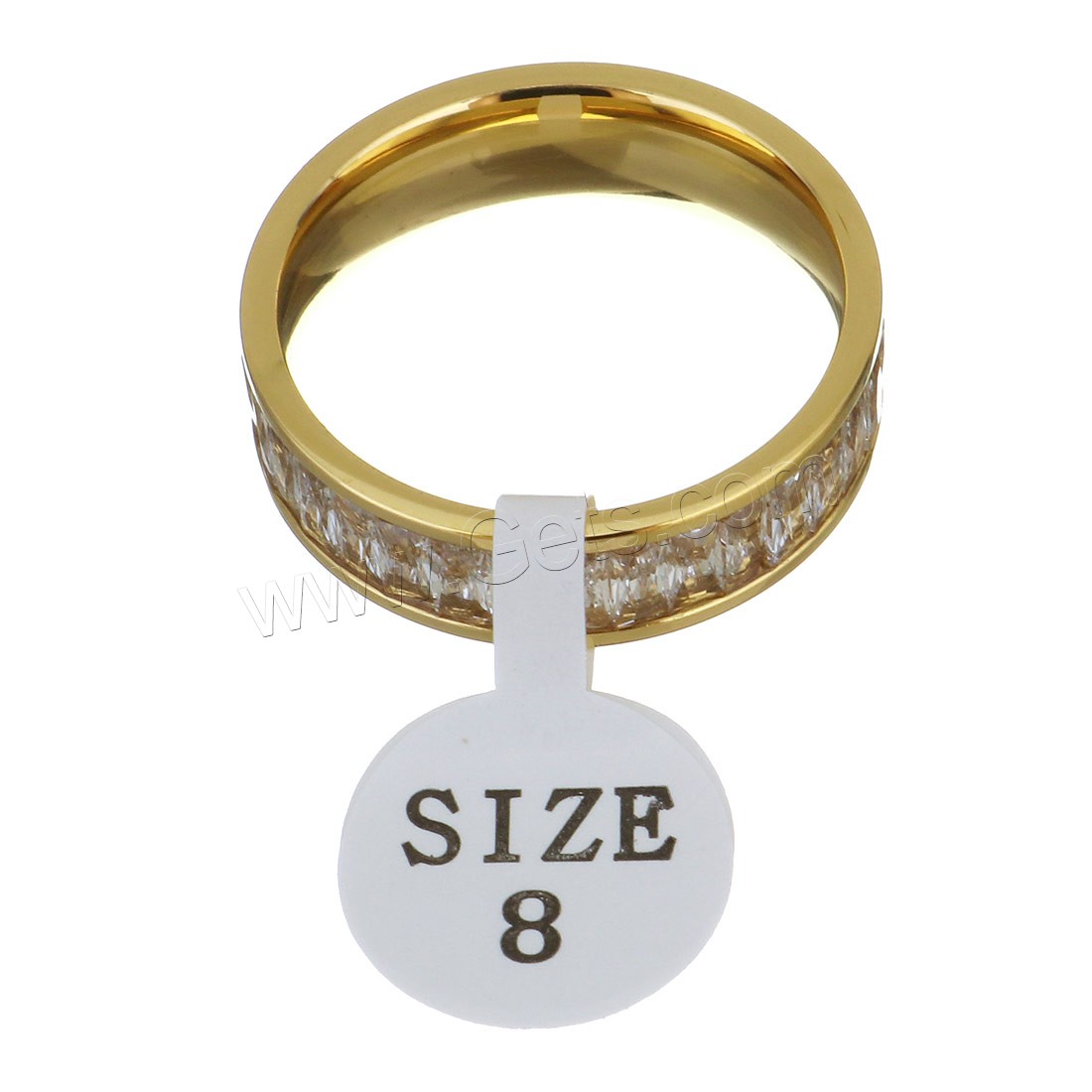 Нержавеющая сталь Rhinestone палец кольцо, нержавеющая сталь, Другое покрытие, разный размер для выбора & Женский & со стразами, Много цветов для выбора, 6mm, продается PC