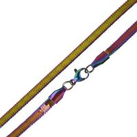 Stainless Steel Chain Necklace, Unisex & snake chain, multi-colored, 4.5mm Approx 18 Inch 