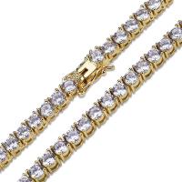 Cubic Zircon Micro Pave Brass Necklace, plated, Unisex & micro pave cubic zirconia 