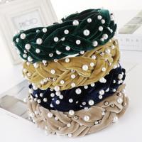 Hair Bands, Cloth, with Plastic Pearl, fashion jewelry & for woman 150*45mm 
