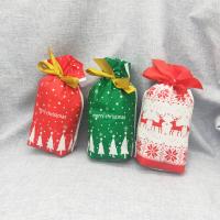 Weihnachtsgeschenkbeutel, Kunststoff, Kunstdruck, nachhaltiges & Weihnachts-Design & unterschiedliche Farbe und Muster für die Wahl, 170*120mm, 50PCs/Tasche, verkauft von Tasche