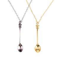 Zinc Alloy Necklace, with 5 extender chain, Spoon, plated, oval chain & for woman 600+60mm 