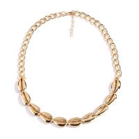 Zinc Alloy Necklace, with 5cm extender chain, Shell, plated, twist oval chain & for woman Approx 17.7 Inch 