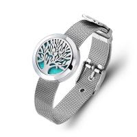 316L Stainless Steel Aromatherapy Bracelet, with Sponge, Unisex original color Approx 8.6 Inch 